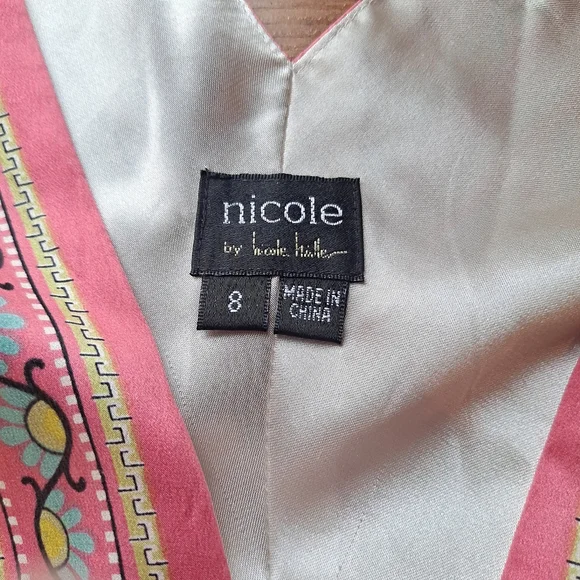 Nicole Miller | Y2K Dress Silk Floral Print - Picture 8 of 9